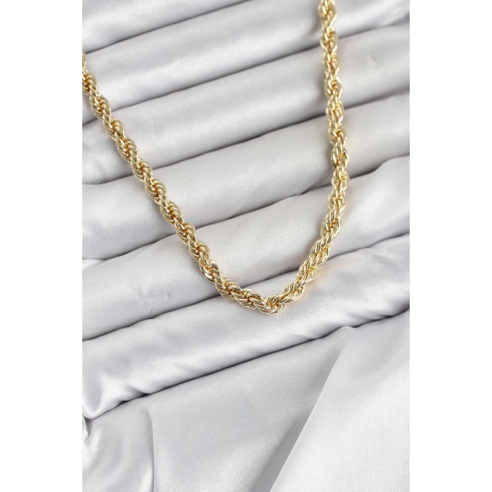 CM Burgu Model Gold Renk Pirinç 60 cm Kadın Kolye