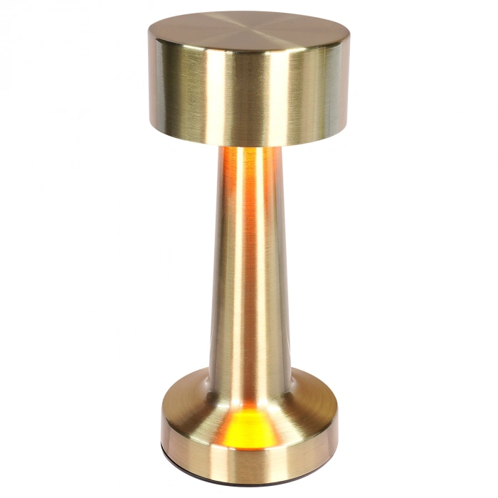Dokunmatik Dekoratif Masa Lambası (9 x 9 x 21,5 cm,1800 Mah, 60 Lümen, Gold - SLM9066)