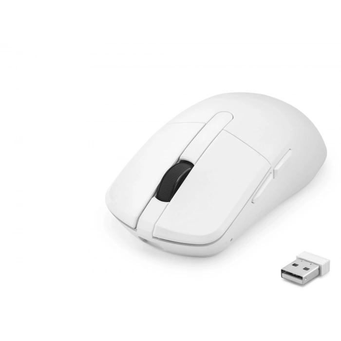 Beyaz Şarjlı Kablosuz Mouse (Dual Mode, 2.4 Ghz, Bluetooth 5.0, 6200 Dpı,  HDX3414W)