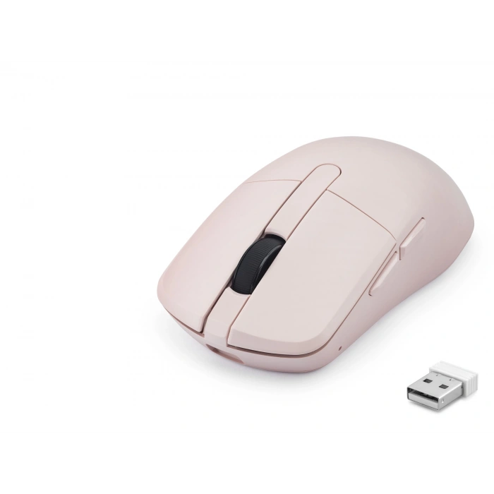 Pembe Şarjlı Kablosuz Mouse (Dual Mode, 2.4 Ghz, Bluetooth 5.0, 6200 Dpı, HDX3414P)