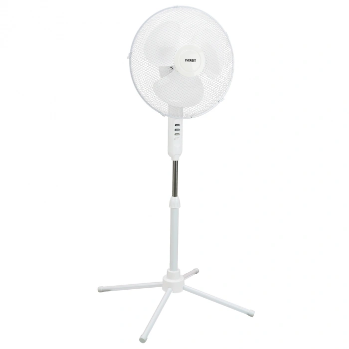 16 inç Ev Tipi Metal Vantilatör (45W, 1100Rpm, 3Kademe, Beyaz FAN10)