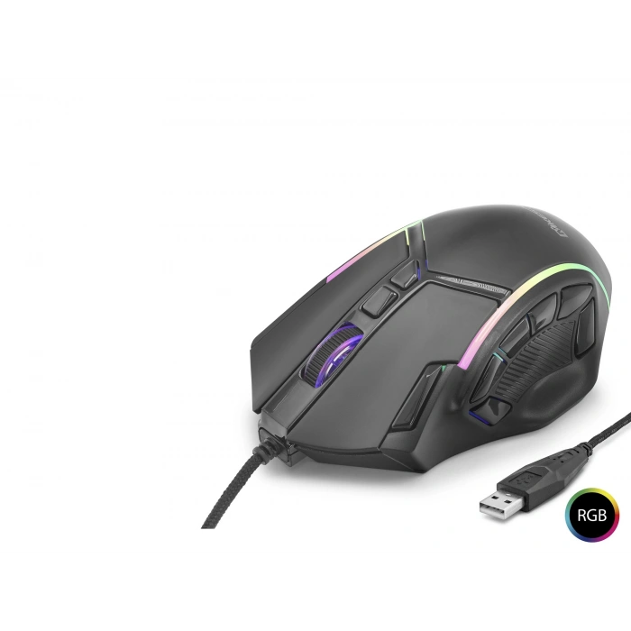 Kablolu Mouse 12800 Dpi (12 Tuş Makro, 1000Hz, Rgb, Siyah - X15)