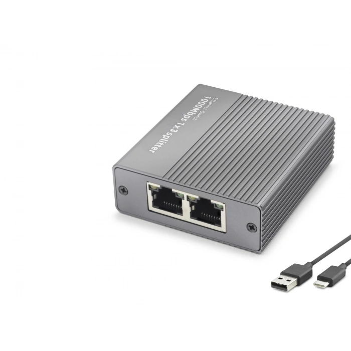 Gigabit Ethernet Switch (4 Port, Type C Güç Girişi, Gri - HDX1413)