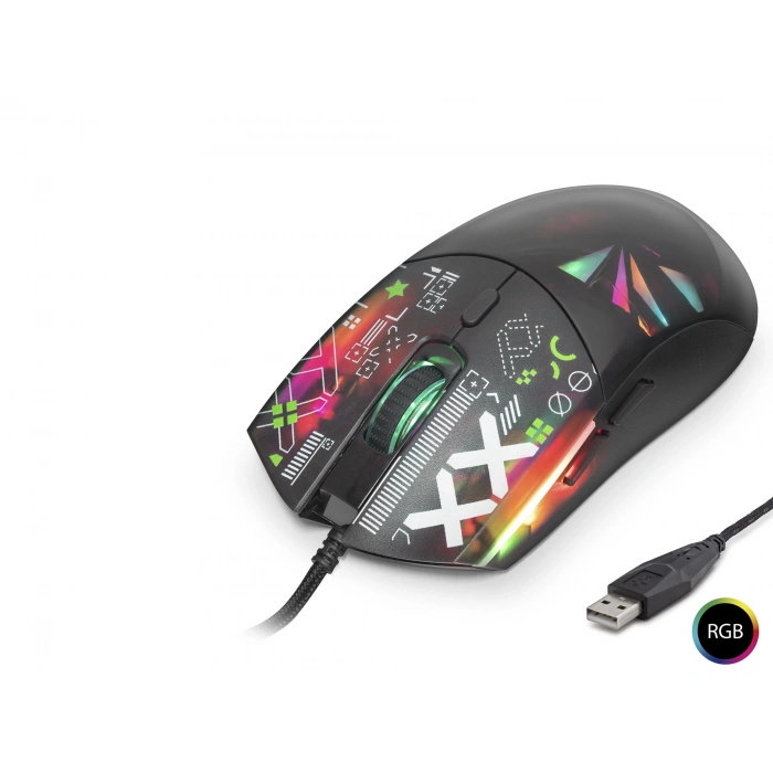 USB Kablolu Mouse 7200 Dpi (Rgb, Cyber Desenli, Siyah - G306D)