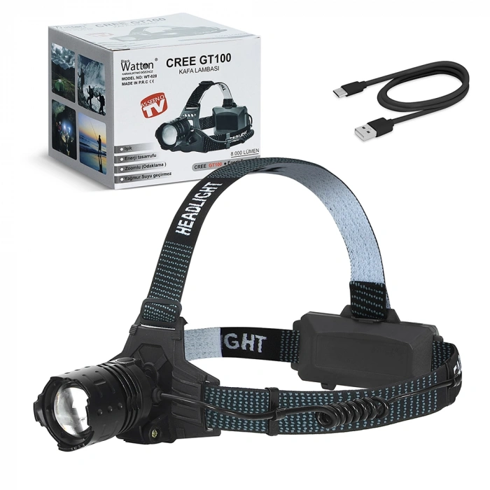100 LED Şarjlı Kafa Lambası (WT-628)