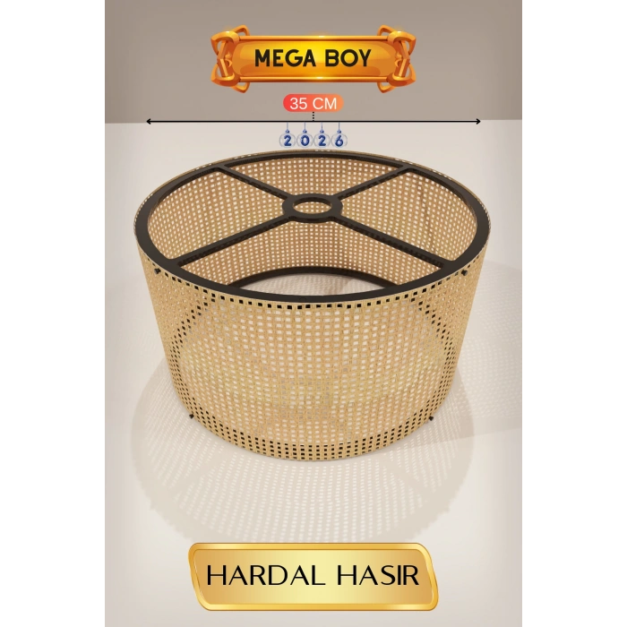 Hardal Hasır Lambader Başlığı (35cm)