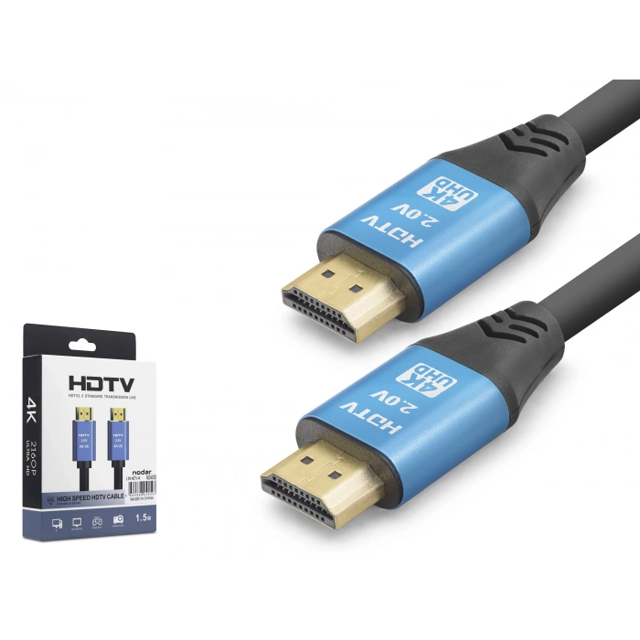 HDMI 2.0 Kablo 4K Uhd 19+1 Od 8.0 Mm 1.5Mt (Siyah Mavi,ND4050)
