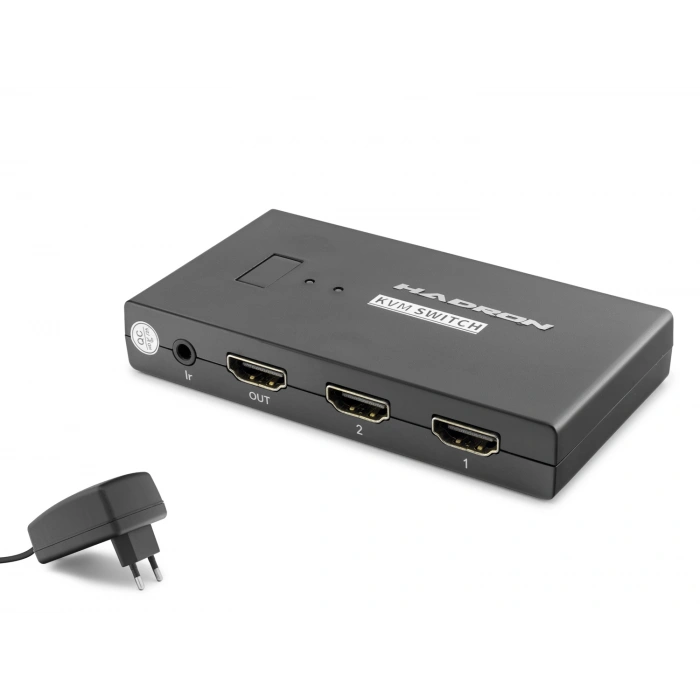 HDMI Usb Kvm Switch (2 Port HDMI, 4 Port Usb, Dahili Kablolu, Siyah - HDX1373)
