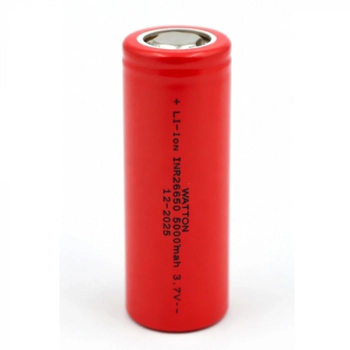 Şarj Edilebilir Pil (26650 5000mAh 3.7V Li-ion  - Kırmızı)