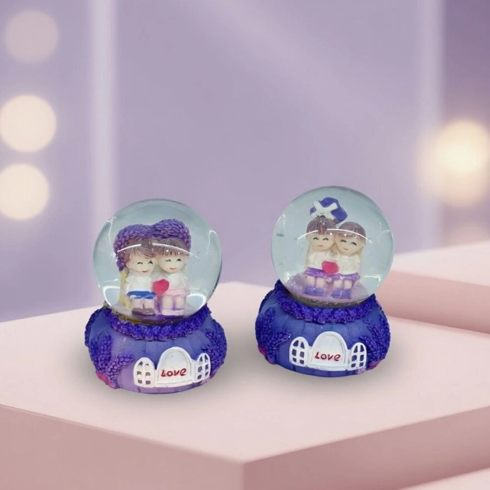 Işıklı Mini Kar Küresi (Pilli, Boyutları: 7 cm x 4 cm)