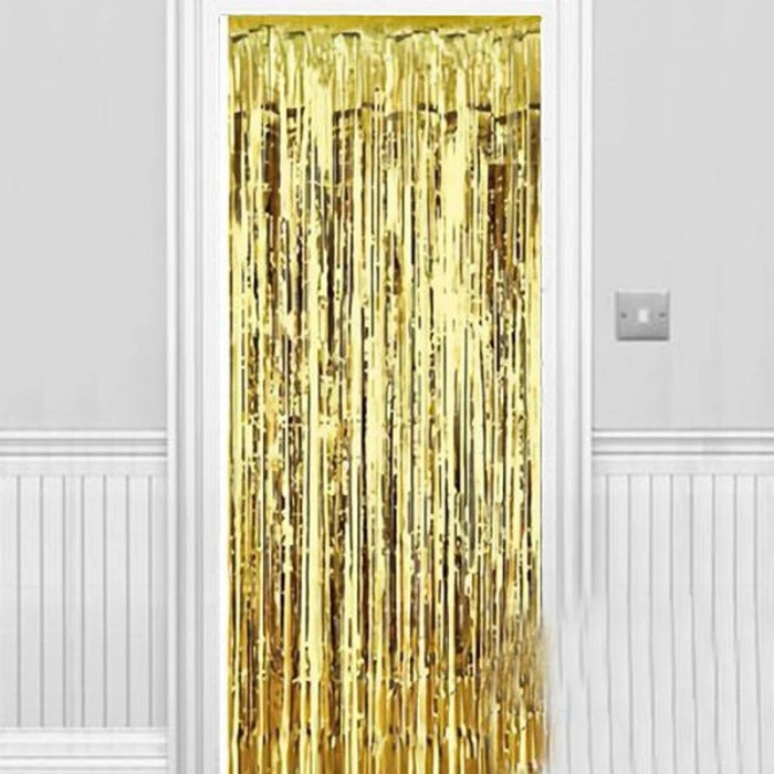Kapı Perdesi Parlak Folyo (Işıltılı Duvar, Gold, 90x200 cm)