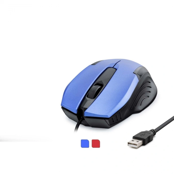 USB Kablolu (140cm) Oyuncu Mouse Led 800 Dpi (Mavi Kırmızı,HDX3254)
