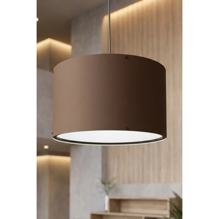 Kahverengi Kumaş Başlıklı Sarkıt Avize (35cm)
