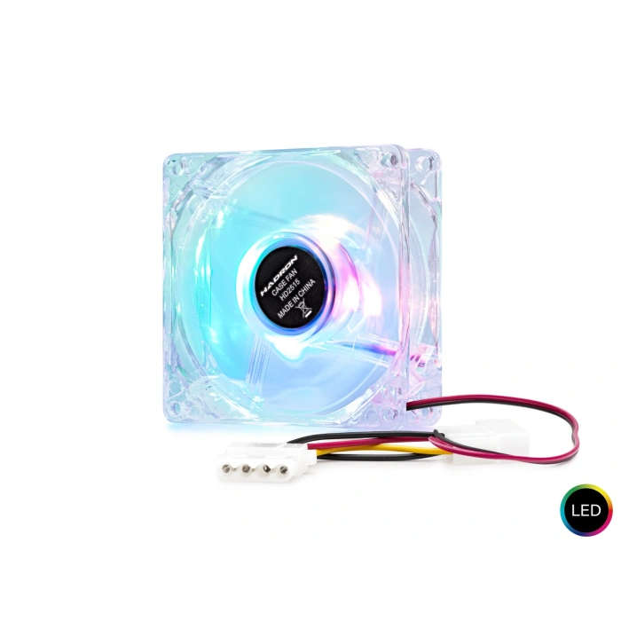 Kasa Fanı Led 80 mm (Şeffaf - HDX1516)