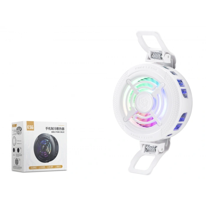 Telefon Soğutucu (Klipsli Fan Rgb - Beyaz K56)