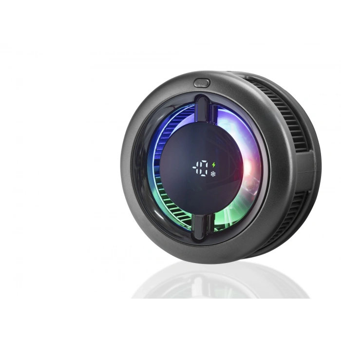 Manyetik Telefon Soğutucu Fan (Rgb, Dijital Ekranlı - Siyah CX19)