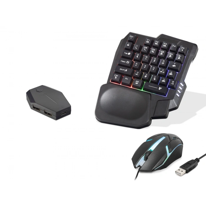 Klavye Mouse Dönüştürücü Seti (Mobil Oyun, Rgb, Siyah - ND762)