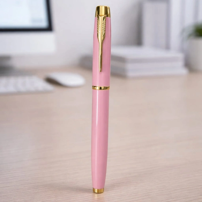 Pembe Metal Roller Kalem