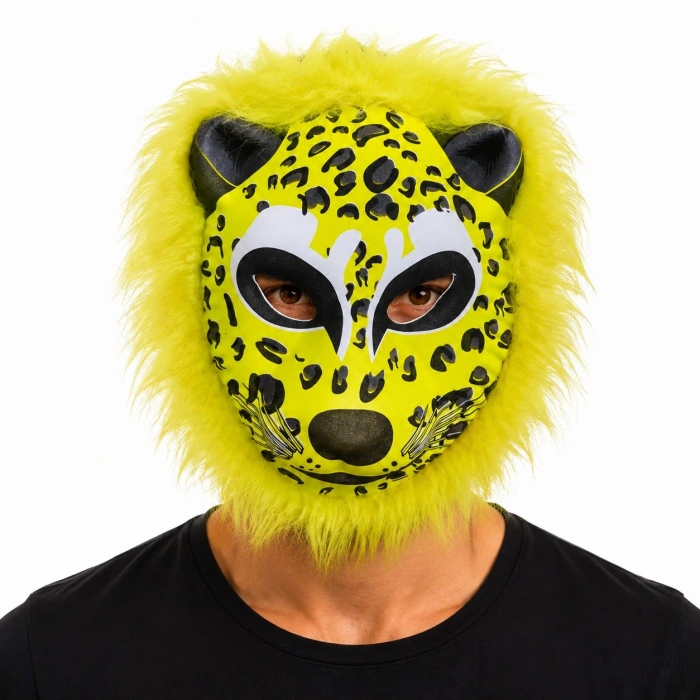 Leopar Maske (Sarı Yeleli, Benekli)