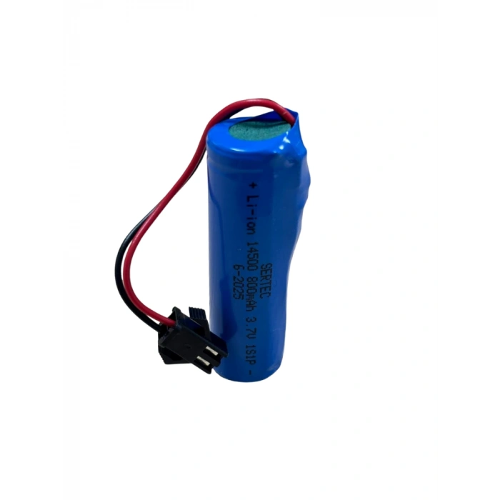 SERTEC 14500 800 Mah 3.7V 1S1P Devreli Soketli Oyuncak Pili