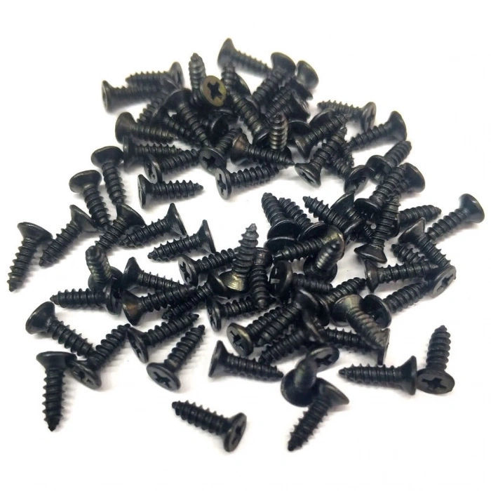 Klips Vidası 2,2x6,5 mm YHB (Siyah 1000 Adet, Konik Başlı)