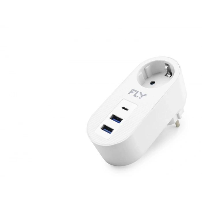 Priz Adaptörü (Topraklı, Termal Akım Korumalı, 2 Usb, 1 Type-c, 3400-01)