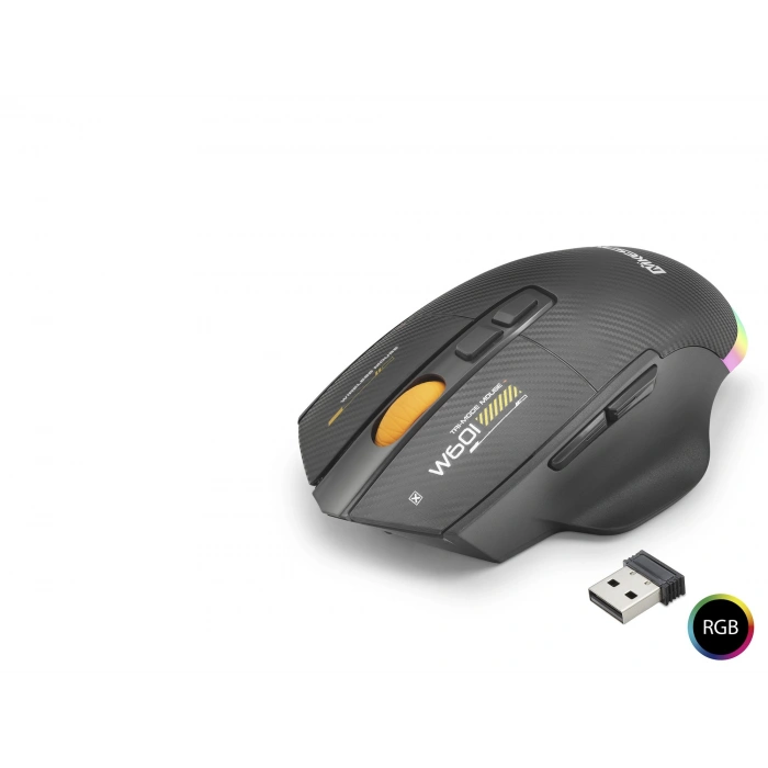 Mouse (Şarjlı, 3 Mode, 12800 Dpi, 7 Tuş Makro, 1000Hz Rgb, Siyah - W601B)