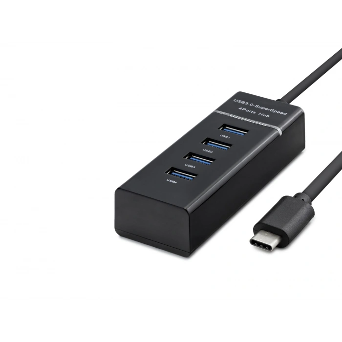 Type-C 3.0 Hub (4 Port, 5 Gbps, Siyah - HDX7045)