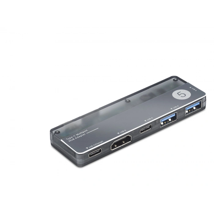 Type-c 3.1 Gen1 Hub (Pd HDMI, 4K, 5 Port, 5 Gbps, Gri-TUH353)