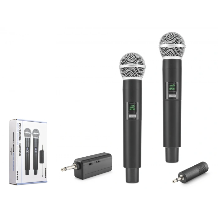 Uhf Kablosuz 2 Mikrofonlu Set (6.35mm, Siyah-HDX2802)