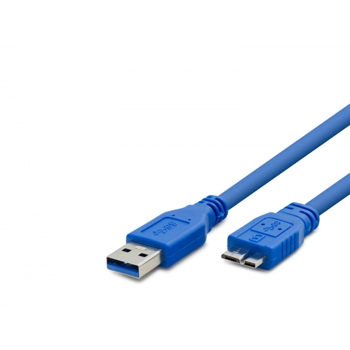 USB 3.0 To Micro-B 3.0 Harddisk Kablosu 1 Mt (Mavi - HDX7510)