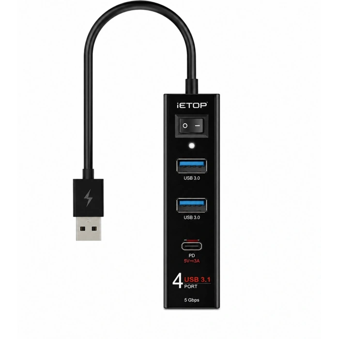 USB 3.1 Gen1 Hub (Pd, 4 Port, 5 Gbps, U329A)