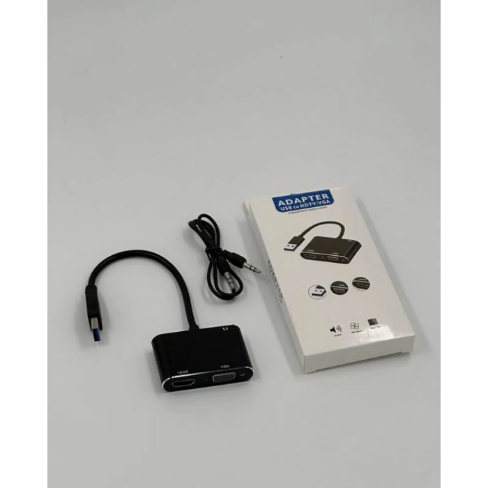 Usb To Hdmi+Vga+Aux Çevirici (ZR702)