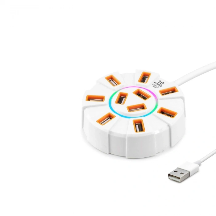 Usb Hub 10*Usb 1.2M Beyaz HDX7034
