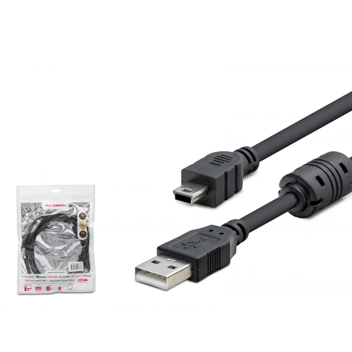 USB Mini V3/5Pin To USB Kablo 1.5 M (HDX7538Si̇yah)