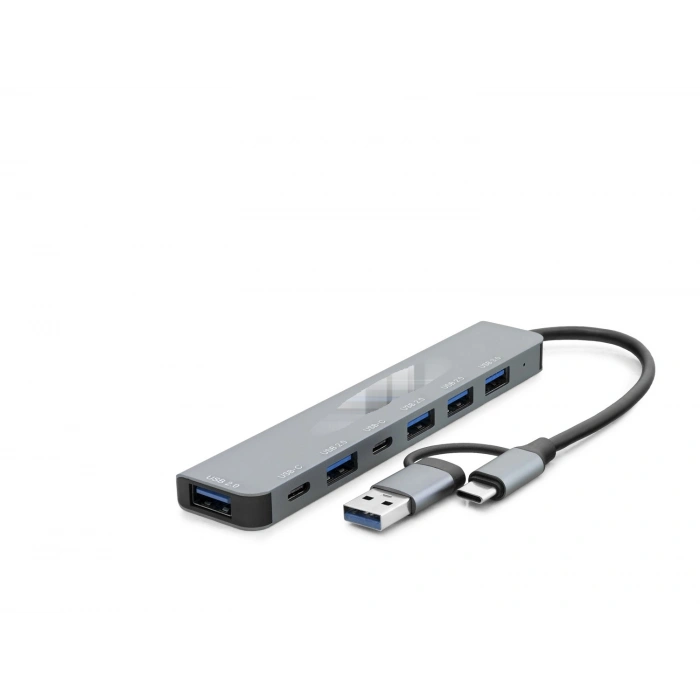 Hub USB 3.0 Type-C (7 Port, Gri - HDX7827)