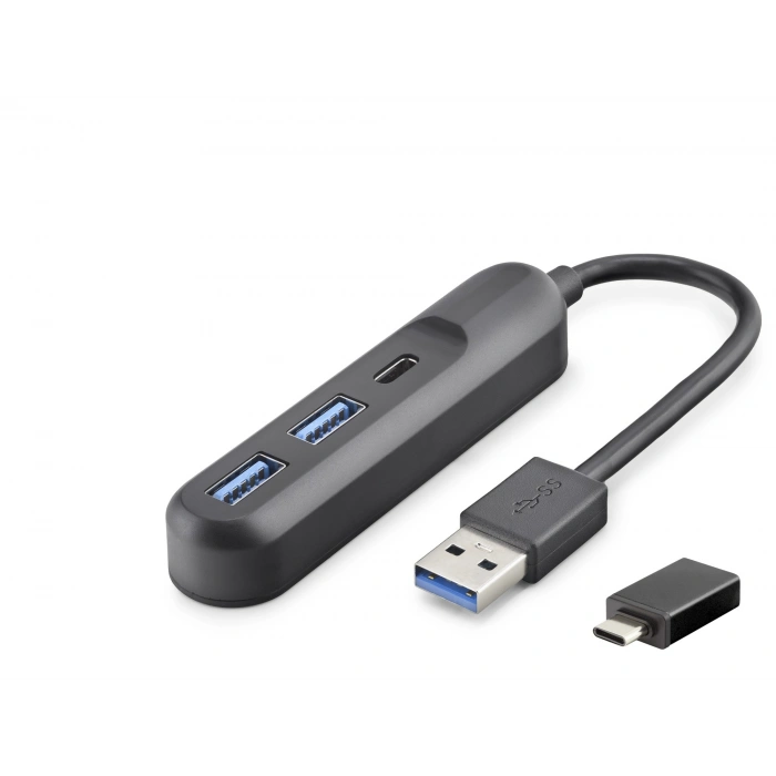 USB Type-c 3.2 Gen1 Hub (3 Port, 5 Gbps, Siyah - U35G05)