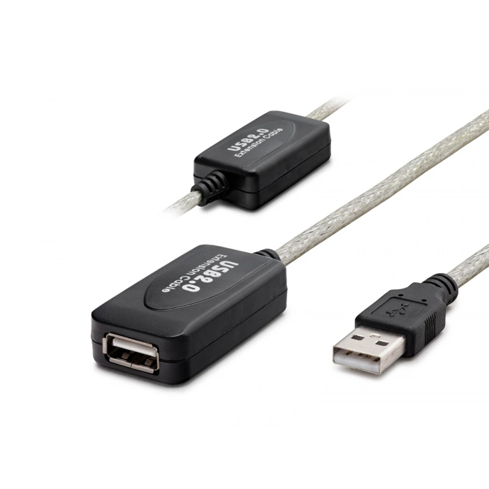 USB Uzatma Kablosu 20 Mt (Silver Siyah - HDX7515)