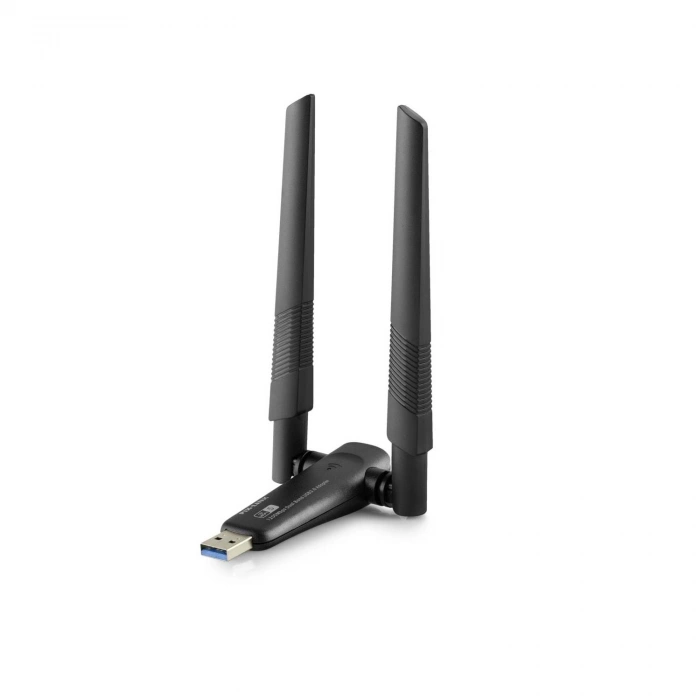 USB Wifi Adaptör Ac1200 2.4Ghz&5Ghz (Rtl8812Bu,Wifi5,Siyah,UAC20)