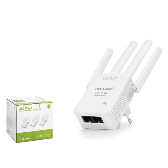 Ağ Genişletici Wifi Repeater / Router / Ap 300 Mbps (Beyaz LV-WR47D4Q)