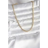 14K Gold Renk Kaplama Boru Zincir Model CM Kadın Kolye