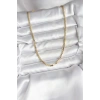 14K Gold Renk Kaplama Ezme Yılan Zincir Model CM Kadın Kolye