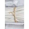14K Gold Renk Kaplama Lazerli Zincir Model CM Kadın Bileklik
