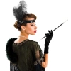 1920ler Gatsby Aksesuar Seti – Siyah Charleston Saç Bandı & Siga ralık