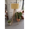 Hardal Kumaş Başlık 3 Ayaklı Tripod Lambader