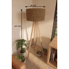 Tütün Kahve Kumaş Başlık 3 Ayaklı Tripod Lambader
