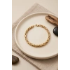 316L Çelik Gold Renk Kral Zincir Model Erkek Bileklik