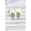 316L Çelik Gold Renk Motif Model Kadın Küpe