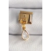 316L Çelik Gold Renk Sallantı Damla Zirkon Taşlı Nomination Charm