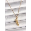 316L Çelik Gold Renk Zincir Sarılma Model Kadın Kolye
